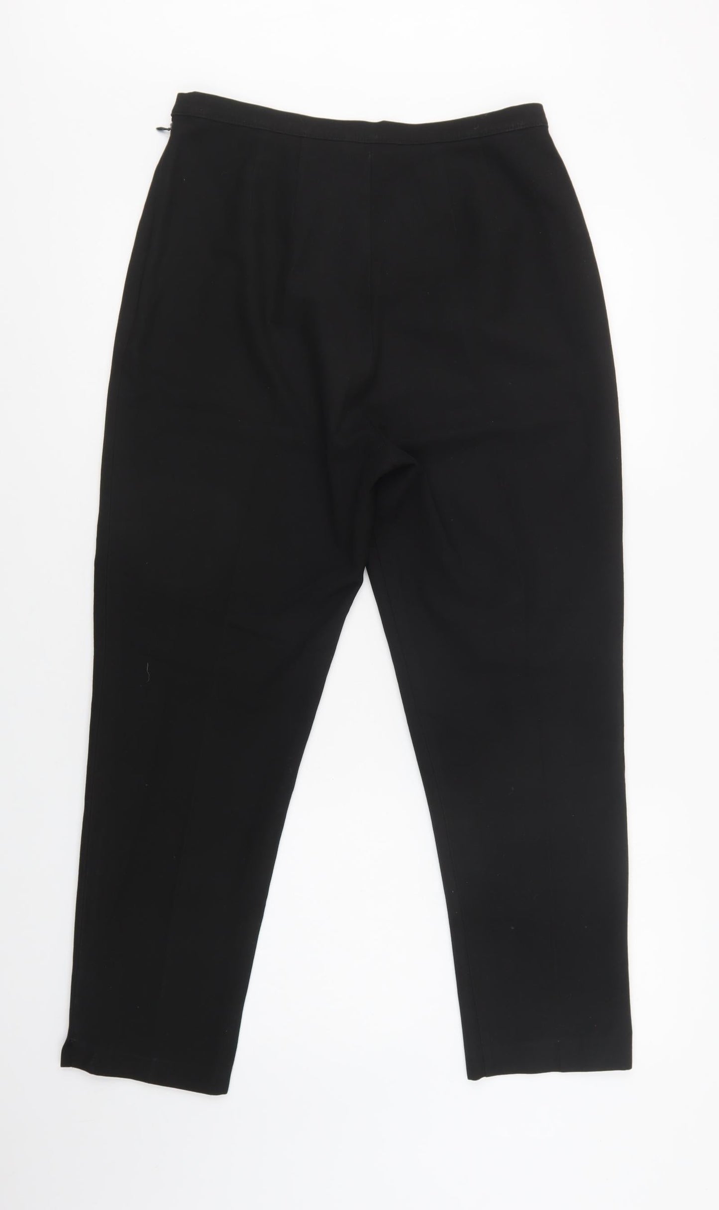 Womens UK Size 14 Preworn Regular Fit Dress Pants Black Trousers