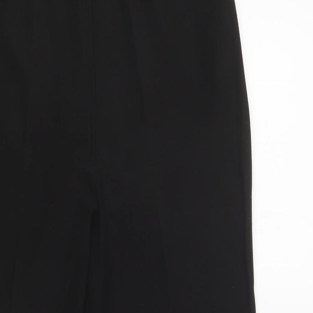 Womens UK Size 14 Preworn Regular Fit Dress Pants Black Trousers