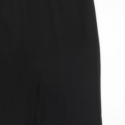 Womens UK Size 14 Preworn Regular Fit Dress Pants Black Trousers