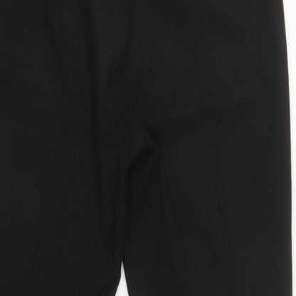 Womens UK Size 14 Preworn Regular Fit Dress Pants Black Trousers