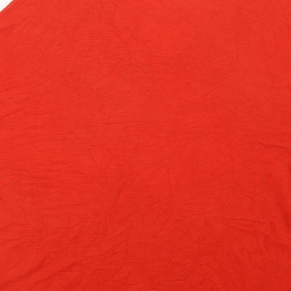 F&F Womens Red V-Neck  Viscose Pullover Jumper Size 12