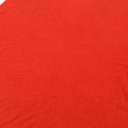 F&F Womens Red V-Neck  Viscose Pullover Jumper Size 12