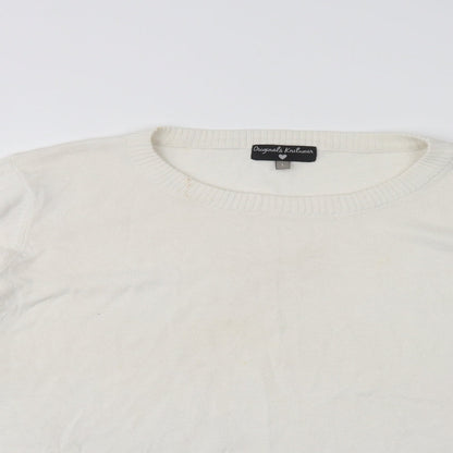 Womens UK Size L Originals Knitwear White Pullover Jumper