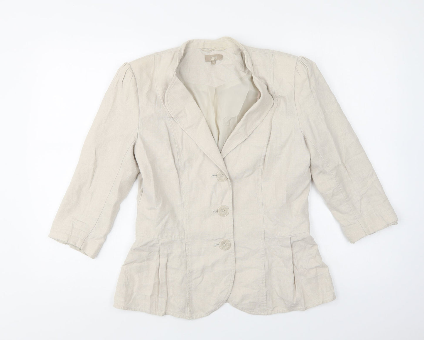 Matalan Womens Beige   Jacket Blazer   Button