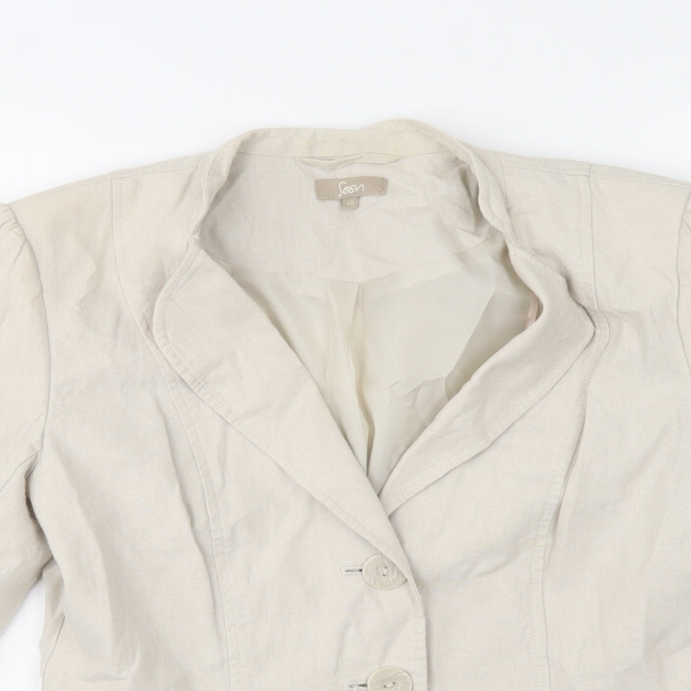 Matalan Womens Beige   Jacket Blazer   Button