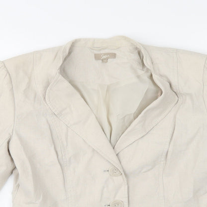 Matalan Womens Beige   Jacket Blazer   Button