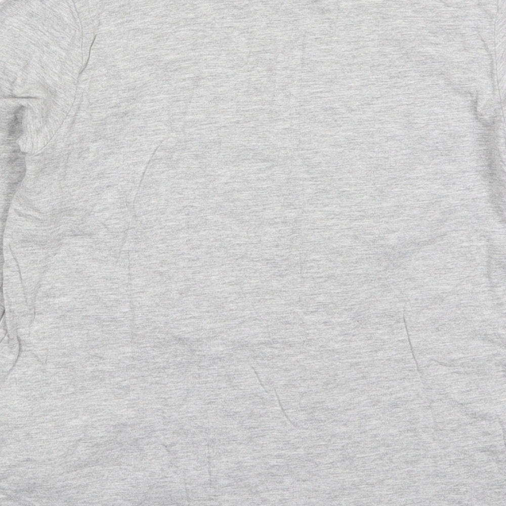 Primark Boys Grey  Cotton Basic T-Shirt Size 11-12 Years Crew Neck Pullover - Varsity League Basketball