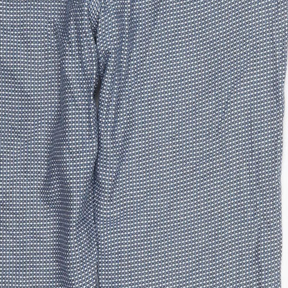 El Ganso Womens Blue Geometric Cotton Trousers  Size 20 L30 in Regular Button