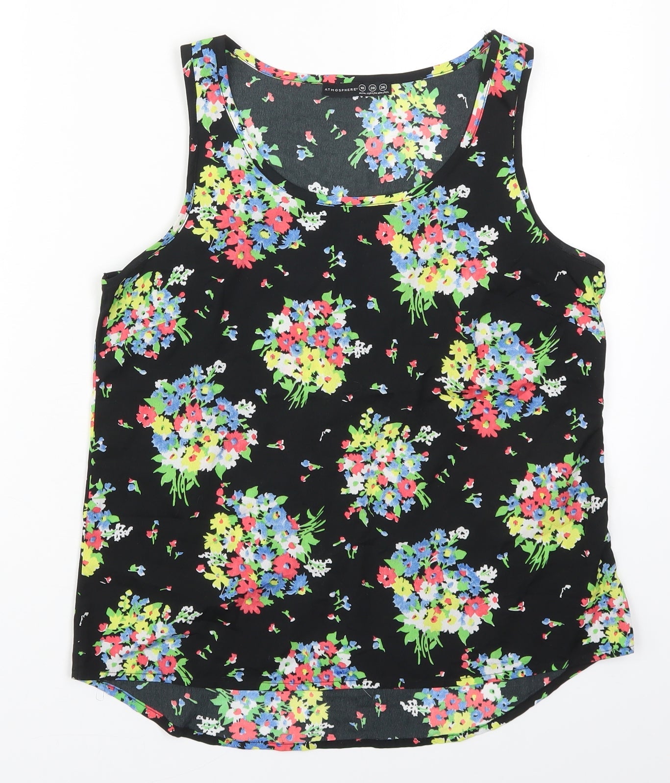 Womens UK Size 10 Atmosphere Multicoloured Basic Tank