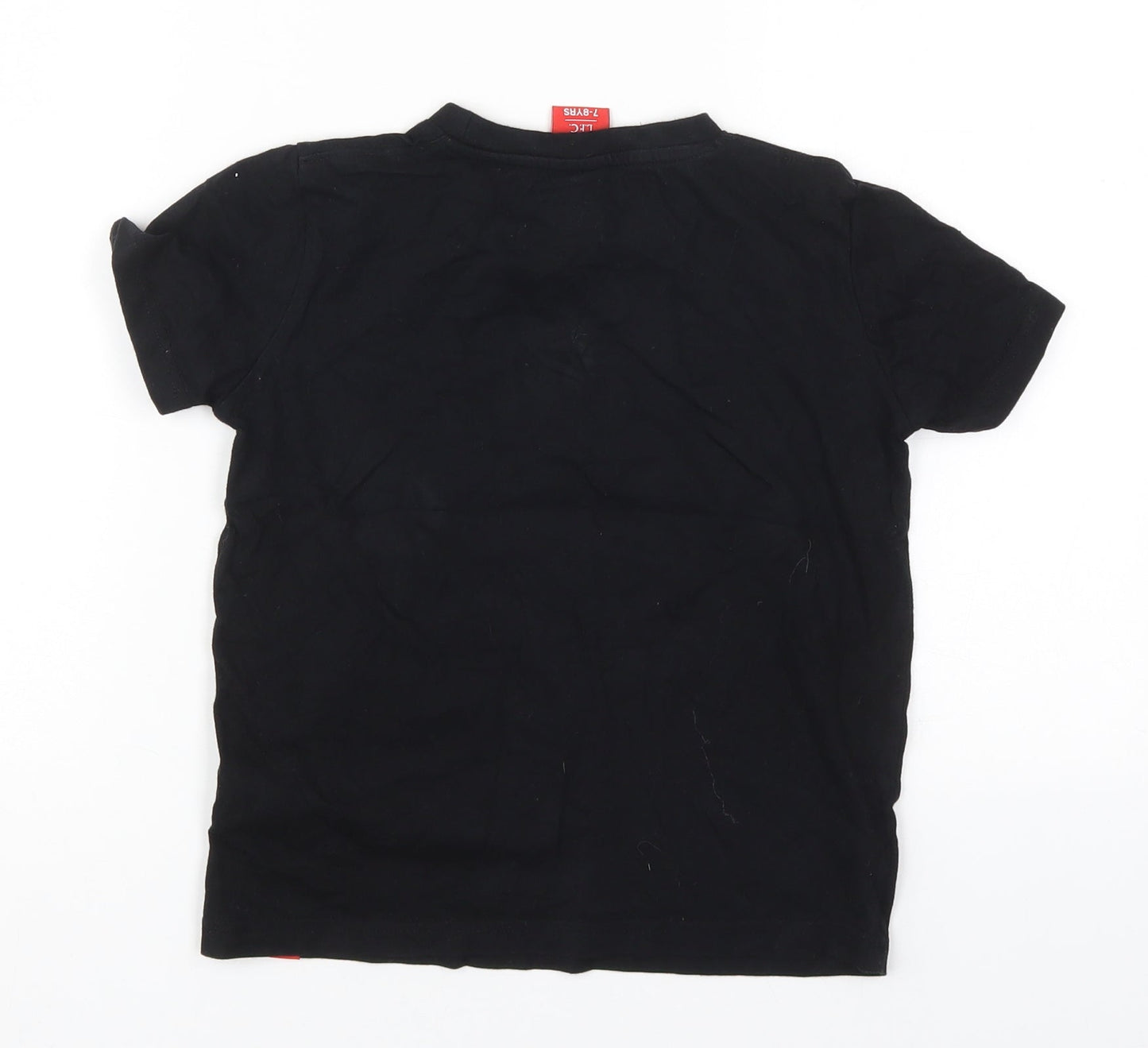 LFC Boys Black  Cotton Basic T-Shirt Size 7-8 Years Crew Neck Pullover - Champions