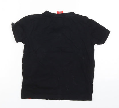 LFC Boys Black  Cotton Basic T-Shirt Size 7-8 Years Crew Neck Pullover - Champions