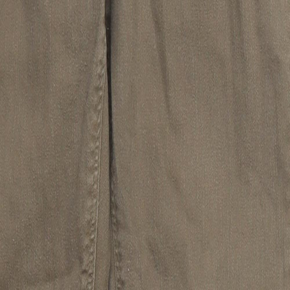 Dorothy Perkins Womens Green  Cotton Skinny Jeans Size 10 L29 in Regular Button