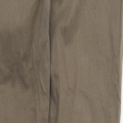 Dorothy Perkins Womens Green  Cotton Skinny Jeans Size 10 L29 in Regular Button