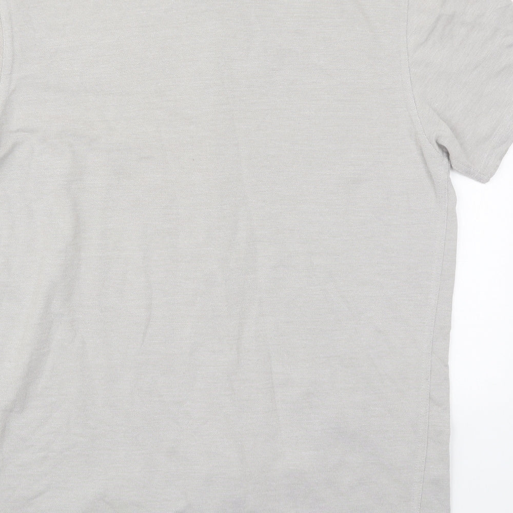 Mens UK Size M Matalan Grey  Button-Up Short Sleeve Casual Shirt