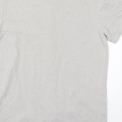 Mens UK Size M Matalan Grey  Button-Up Short Sleeve Casual Shirt