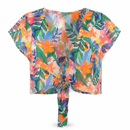 Womens UK Size 10 Primark Multicoloured Wrap Blouse
