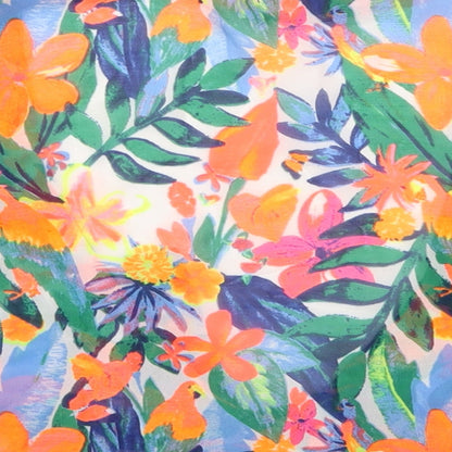 Primark Womens Multicoloured Floral Polyester Wrap Blouse Size 10 V-Neck