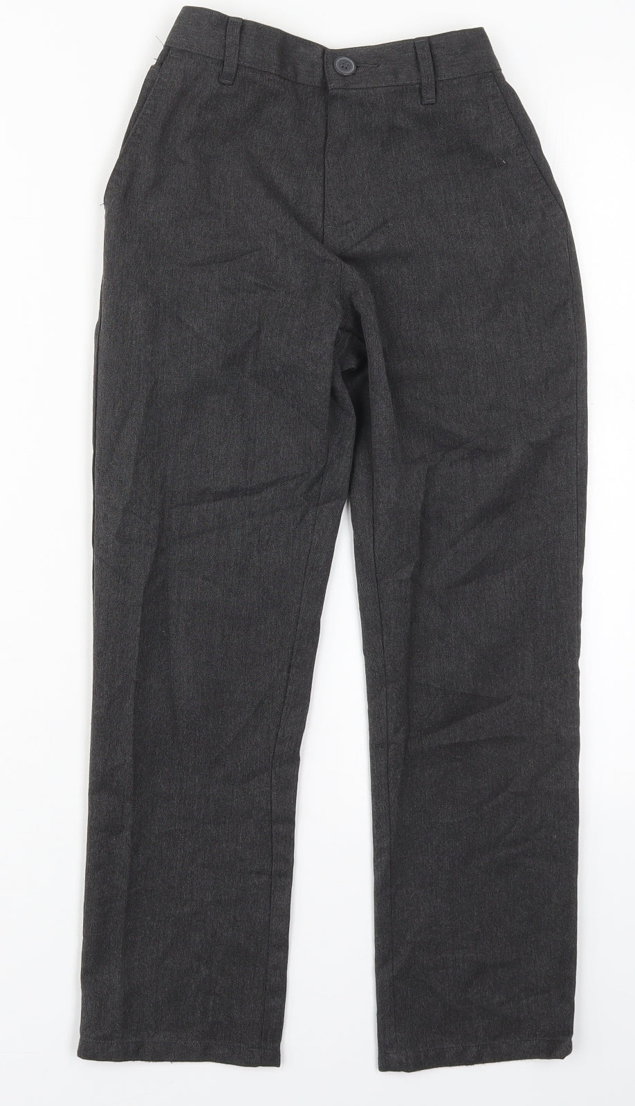 NEXT Boys Grey  Polyester Dress Pants Trousers Size 10 Years  Regular Button