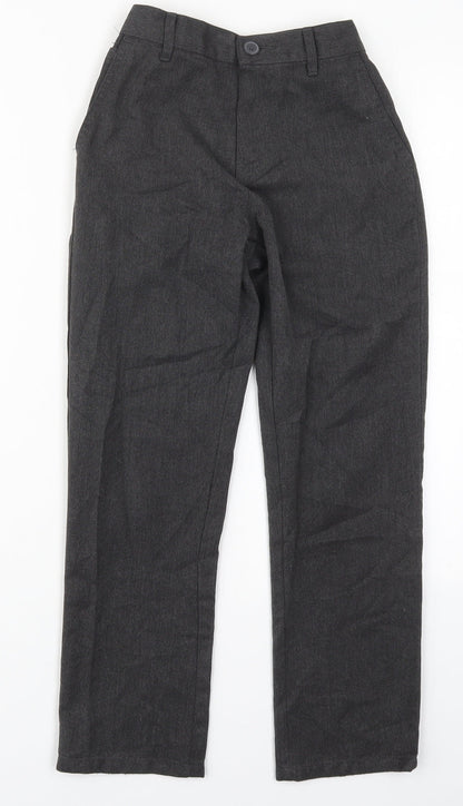 NEXT Boys Grey  Polyester Dress Pants Trousers Size 10 Years  Regular Button