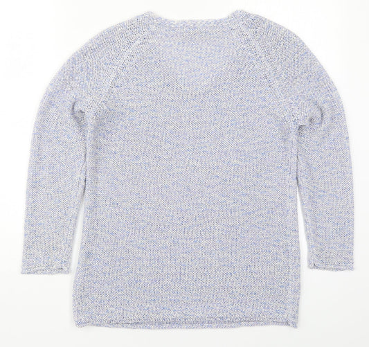 Womens UK Size 10 Roman Blue Pullover Jumper