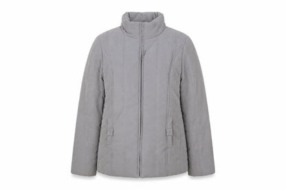 Womens UK Size 10 BHS Grey Quilted Coat