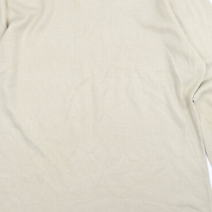 Burton Mens Brown V-Neck  Acrylic Pullover Jumper Size M