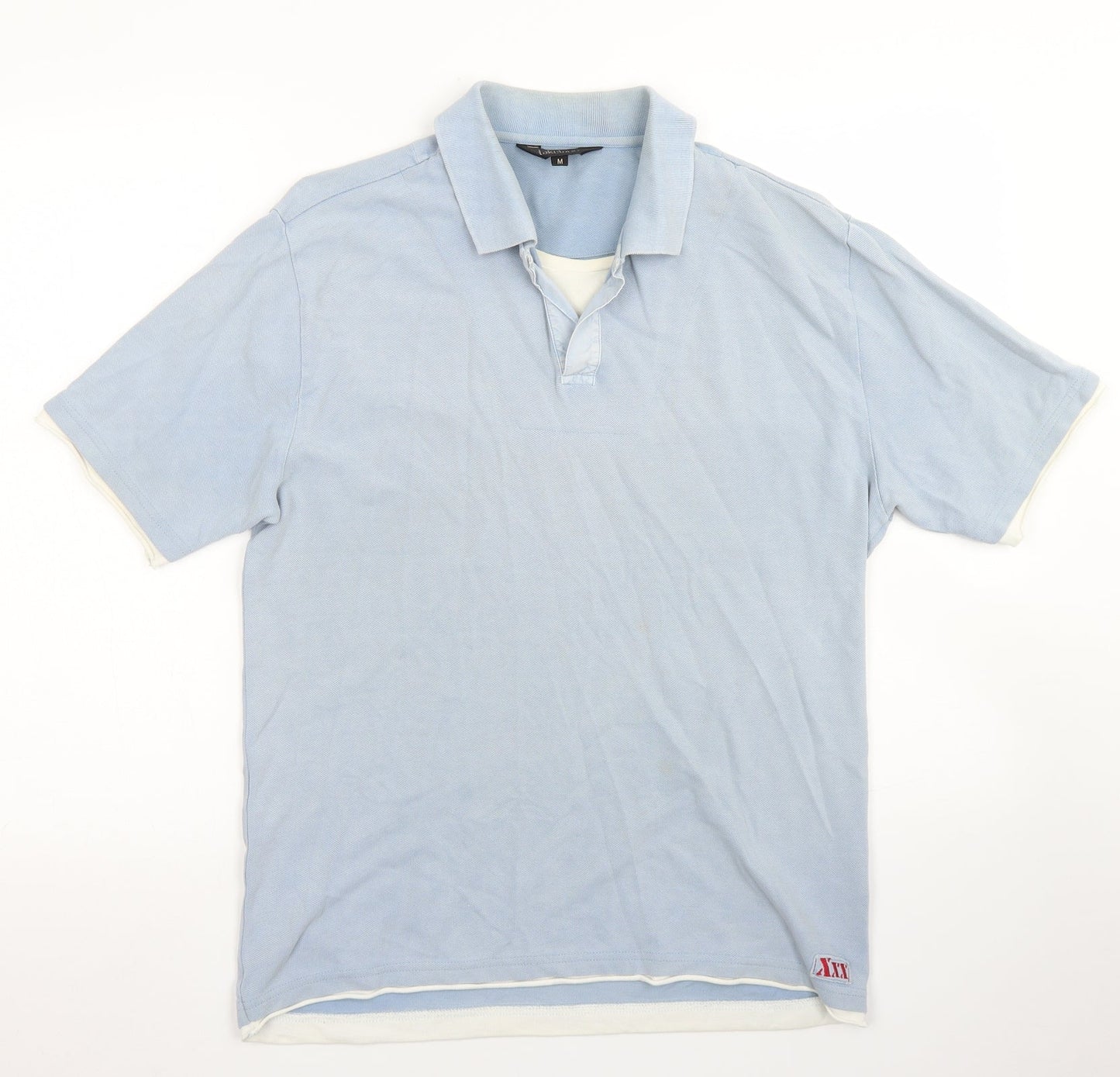 Lakeland Mens Blue  Cotton  Polo Size M Collared