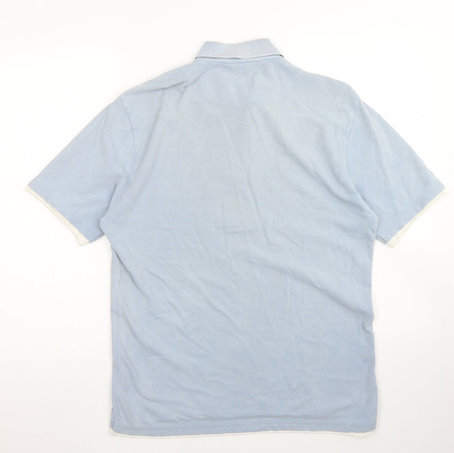 Lakeland Mens Blue  Cotton  Polo Size M Collared