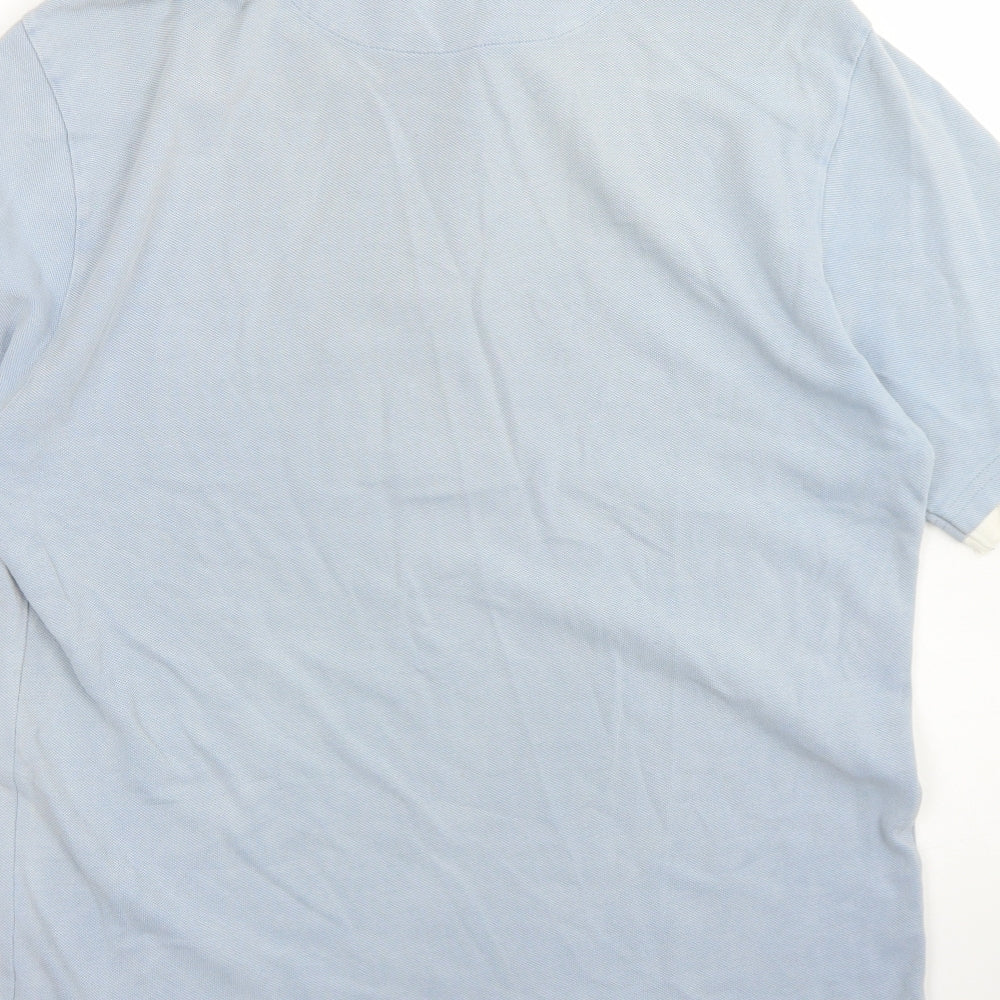 Lakeland Mens Blue  Cotton  Polo Size M Collared