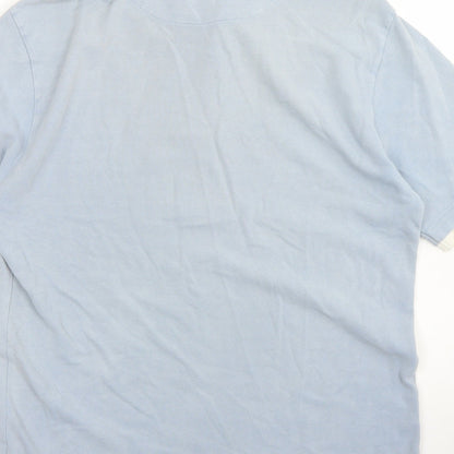 Lakeland Mens Blue  Cotton  Polo Size M Collared