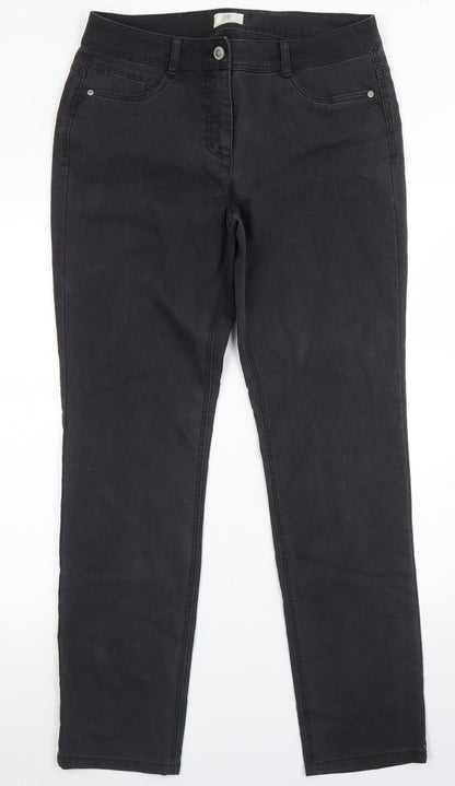 BAF Womens Black  Cotton Skinny Jeans Size 12 L30 in Regular Button