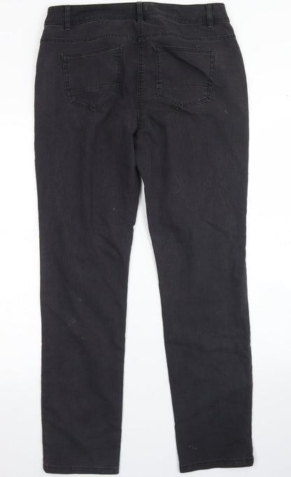 BAF Womens Black  Cotton Skinny Jeans Size 12 L30 in Regular Button