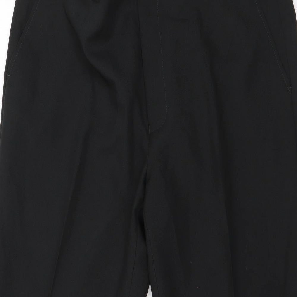 Skopes Mens Black  Polyester Trousers  Size 36 in L25 in Regular Zip