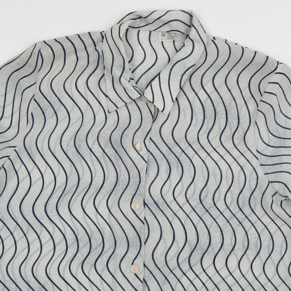 Womens UK Size 12 Preworn Grey Basic Blouse