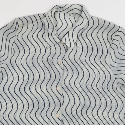 Womens UK Size 12 Preworn Grey Basic Blouse
