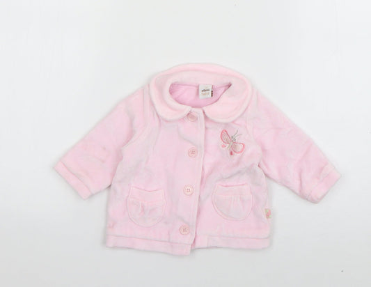 Adams Girls Pink   Jacket  Size 0-3 Months   Button