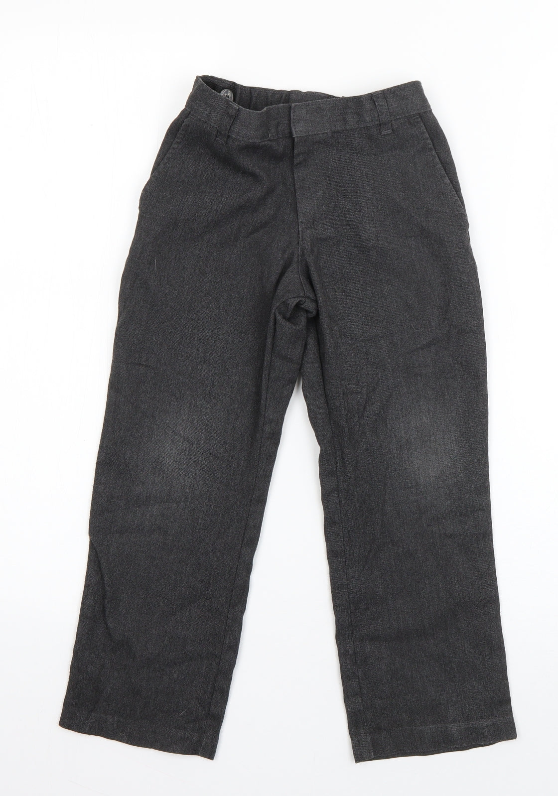 George Boys Grey  Polyester Dress Pants Trousers Size 5-6 Years  Regular Zip