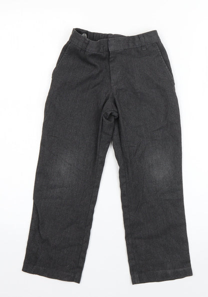 George Boys Grey  Polyester Dress Pants Trousers Size 5-6 Years  Regular Zip