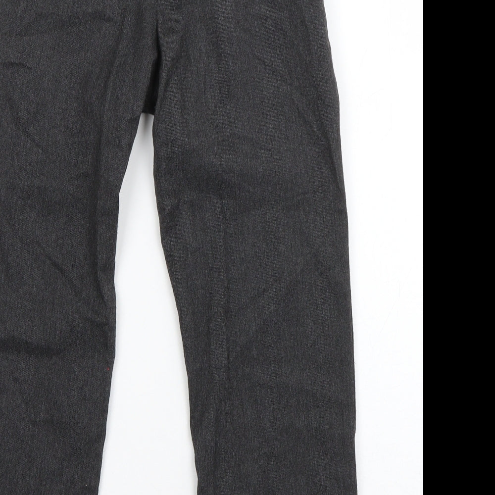 George Boys Grey  Polyester Dress Pants Trousers Size 5-6 Years  Regular Zip