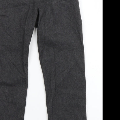George Boys Grey  Polyester Dress Pants Trousers Size 5-6 Years  Regular Zip