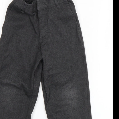 George Boys Grey  Polyester Dress Pants Trousers Size 5-6 Years  Regular