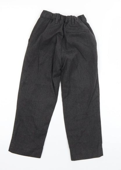 Lily & Dan Boys Grey  Polyester Dress Pants Trousers Size 4-5 Years  Regular
