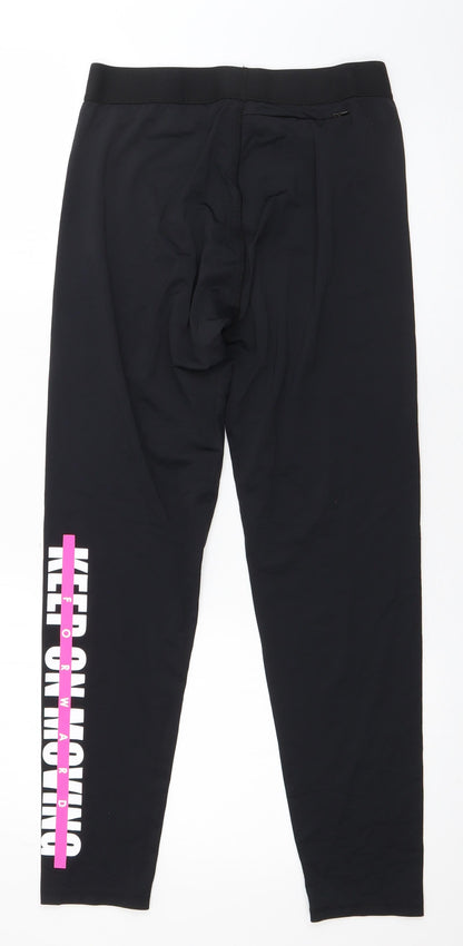 Womens UK Size 12 Workout  Capri Black Leggings