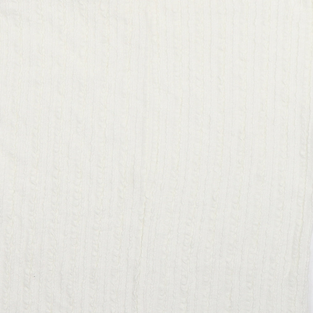 Papaya Womens White  Polyester Basic T-Shirt Size 14 Round Neck