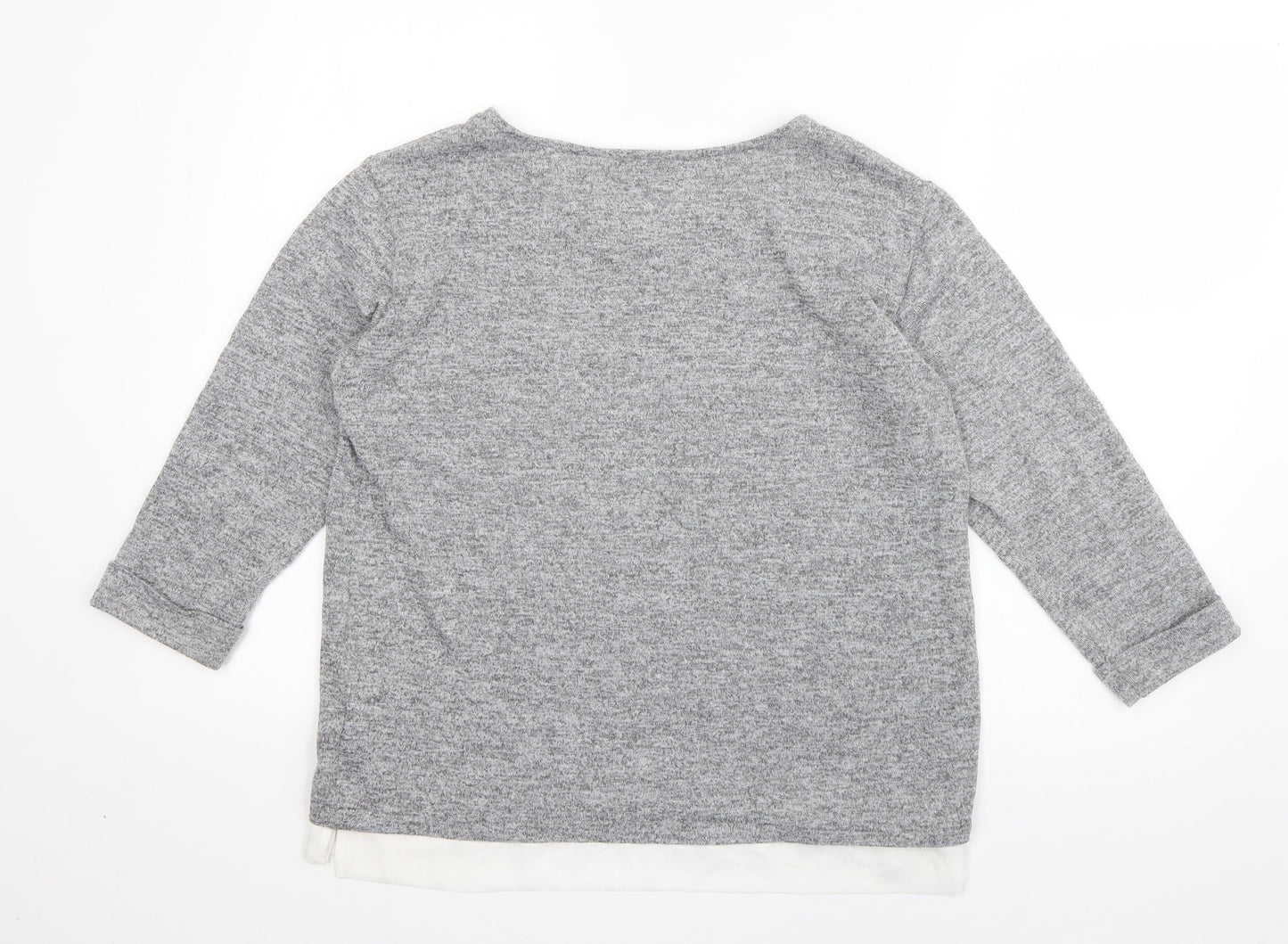 Womens UK Size 14 Atmosphere Grey Jersey Blouse