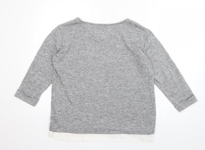 Womens UK Size 14 Atmosphere Grey Jersey Blouse