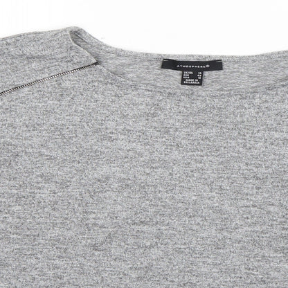 Womens UK Size 14 Atmosphere Grey Jersey Blouse