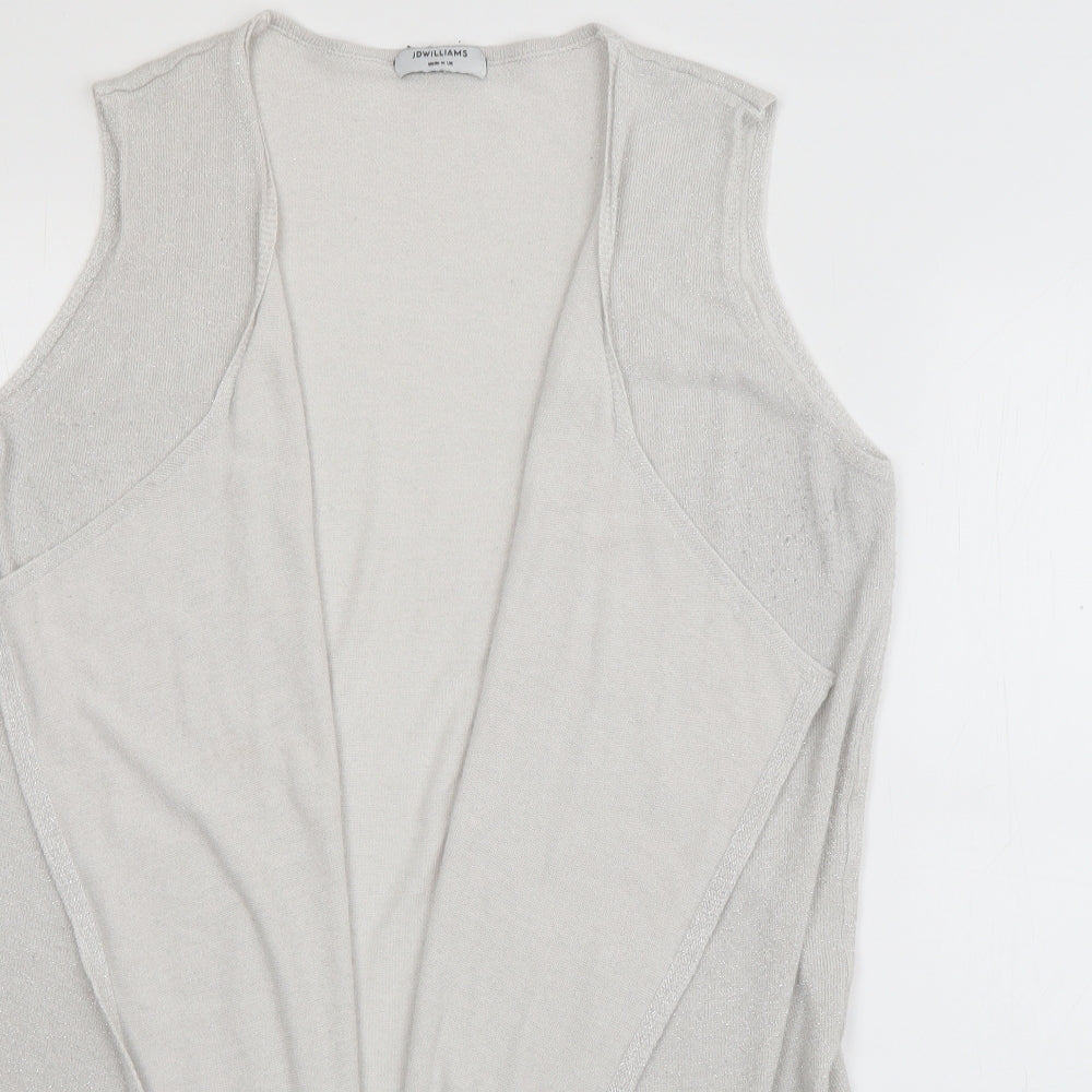 Womens UK Size 16 JD Williams White Cardigan Jumper