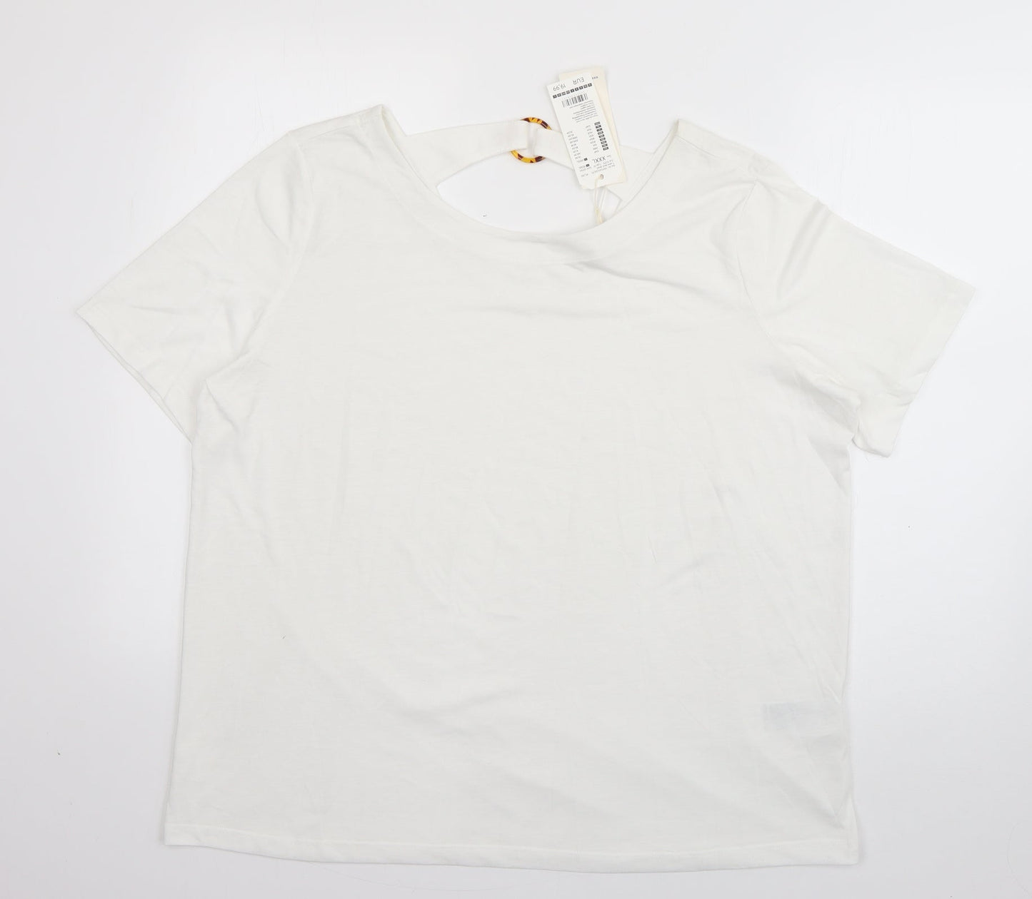 Womens UK Size 3XL TOM TAILOR White Basic T-Shirt