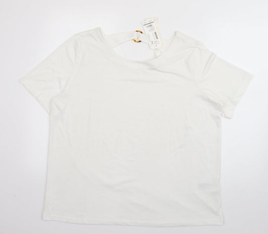 Womens UK Size 3XL TOM TAILOR White Basic T-Shirt
